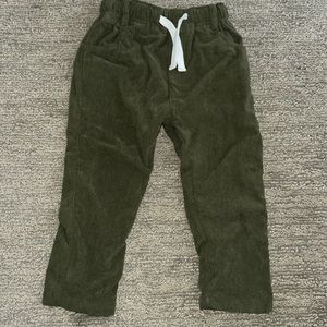 Little Bipsy corduroy pants in forest color. Size 3T-4T